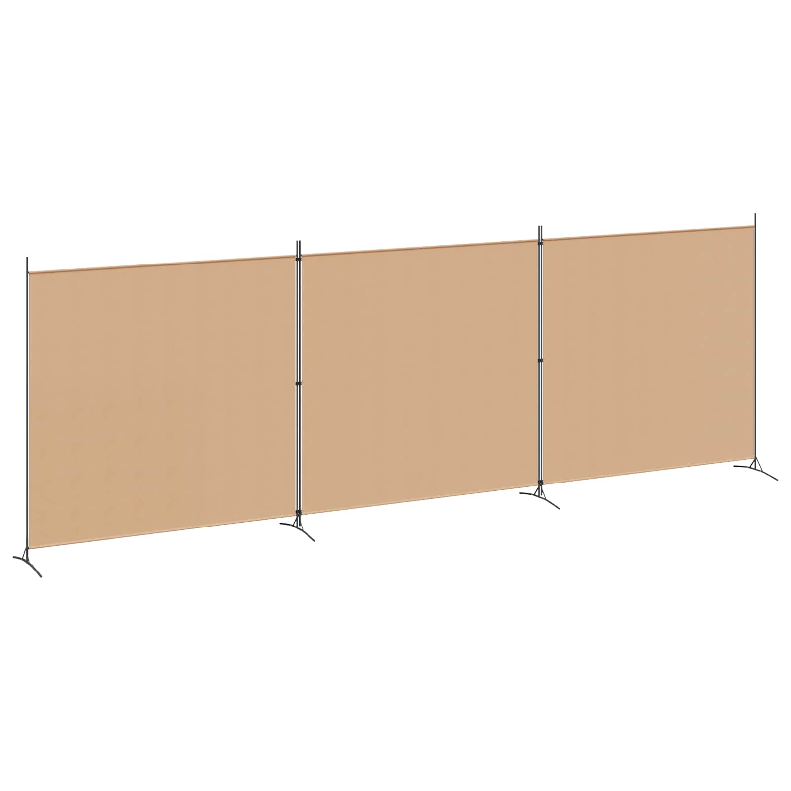 vidaXL 4-panelowy parawan Beżowy 525 x 180 cm tkanina