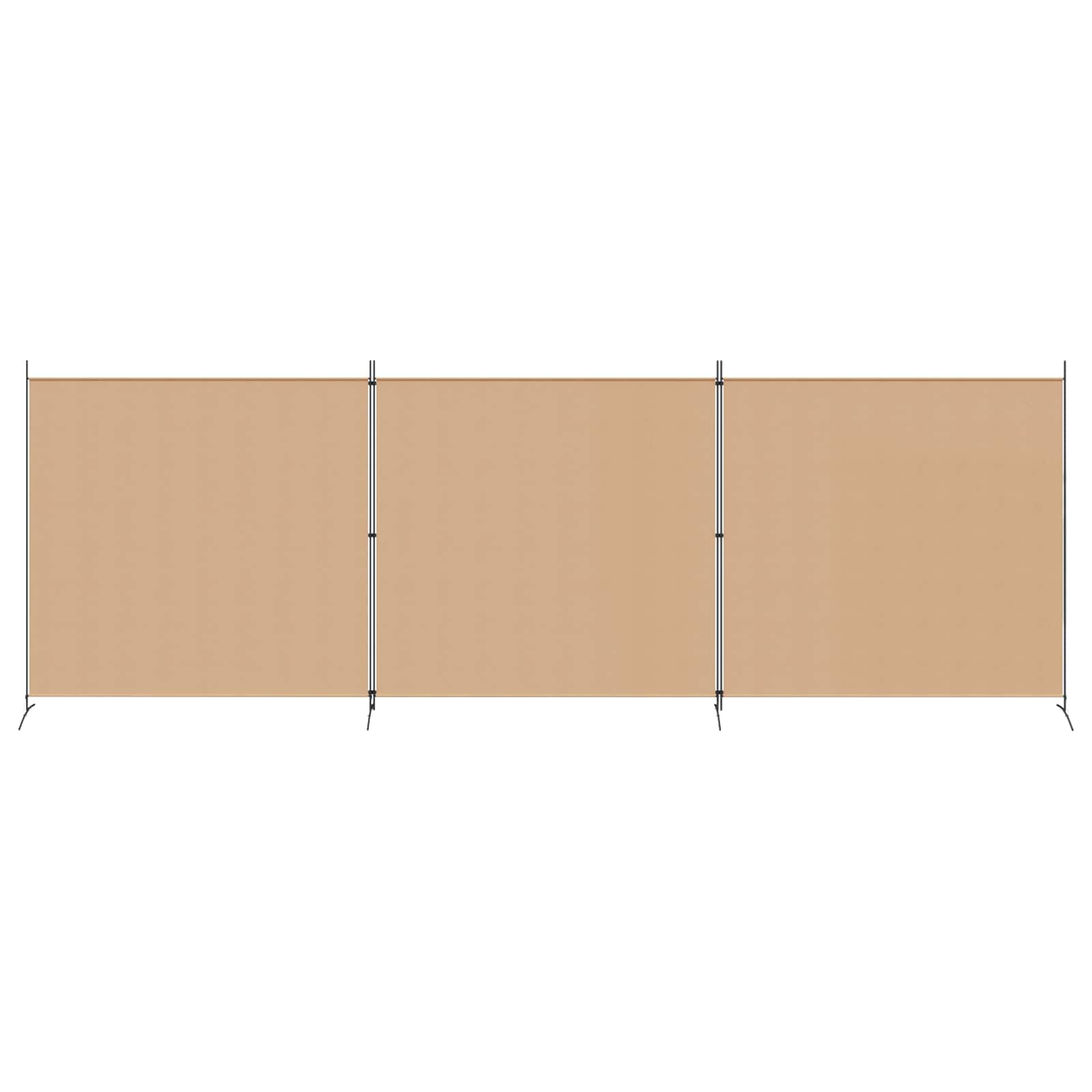 vidaXL 4-panelowy parawan Beżowy 525 x 180 cm tkanina