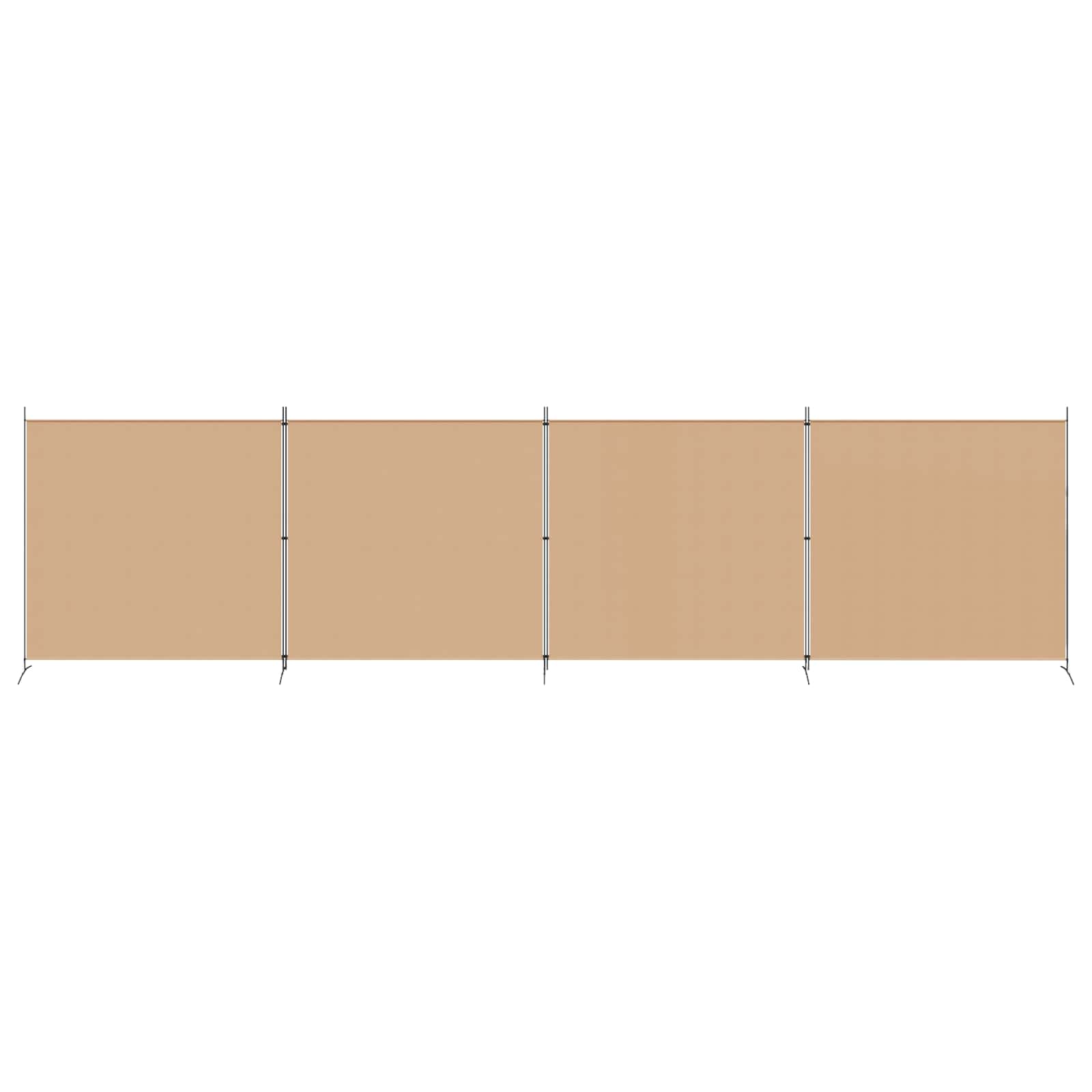 vidaXL 4-panelowy parawan Beżowy 698 x 180 cm tkanina