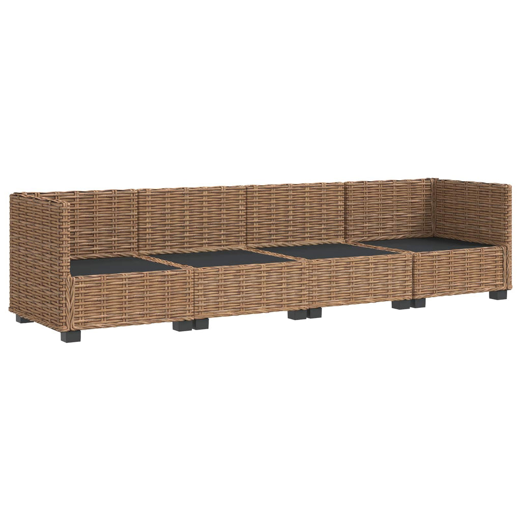 vidaXL 4 szt. Zestaw Wypoczynkowy z Rattanu z Poduszkami GENDT