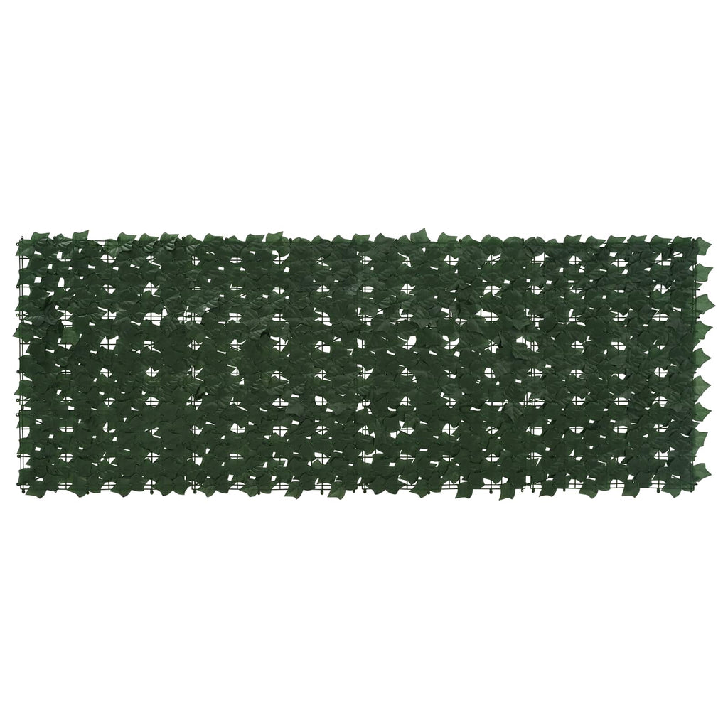 vidaXL Parawan balkonowy z liśćmi Ciemnozielony 200 x 75 cm