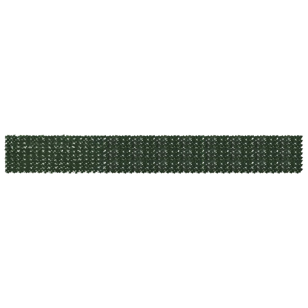 vidaXL Parawan balkonowy z liśćmi Ciemnozielony 600 x 75 cm