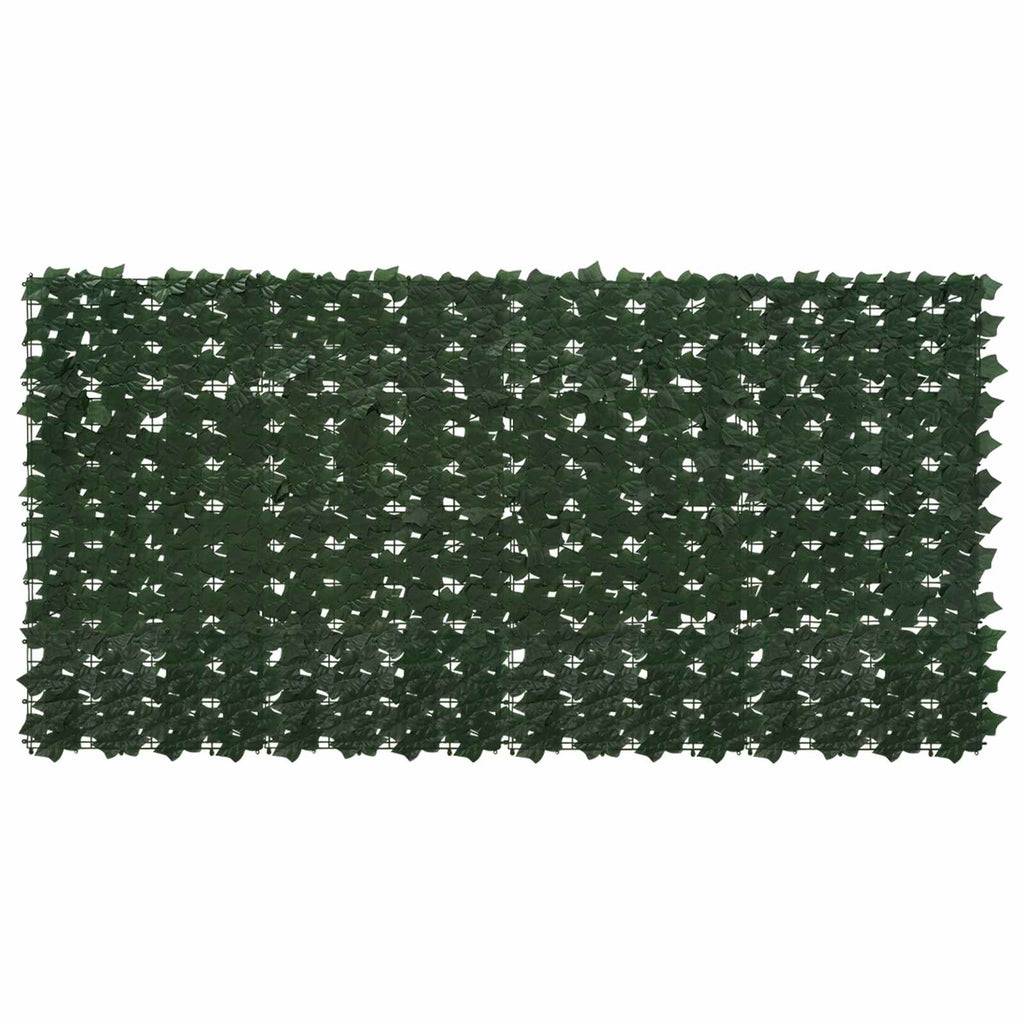 vidaXL Parawan balkonowy z liśćmi Ciemnozielony 200 x 100 cm