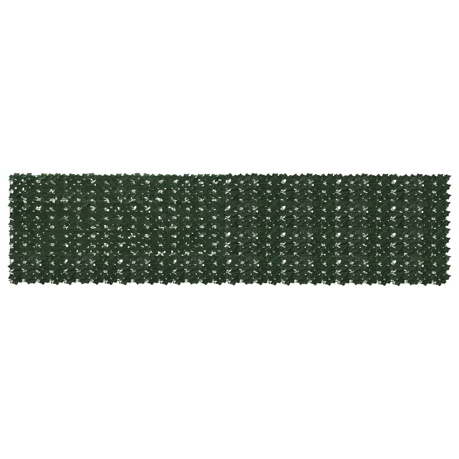 vidaXL Parawan balkonowy z liśćmi Ciemnozielony 400 x 100 cm