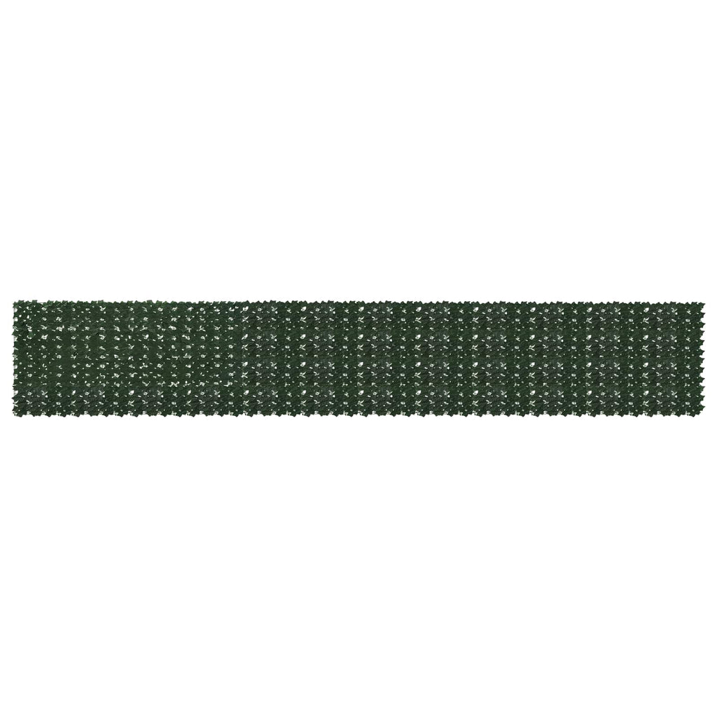 vidaXL Parawan balkonowy z liśćmi Ciemnozielony 600 x 100 cm