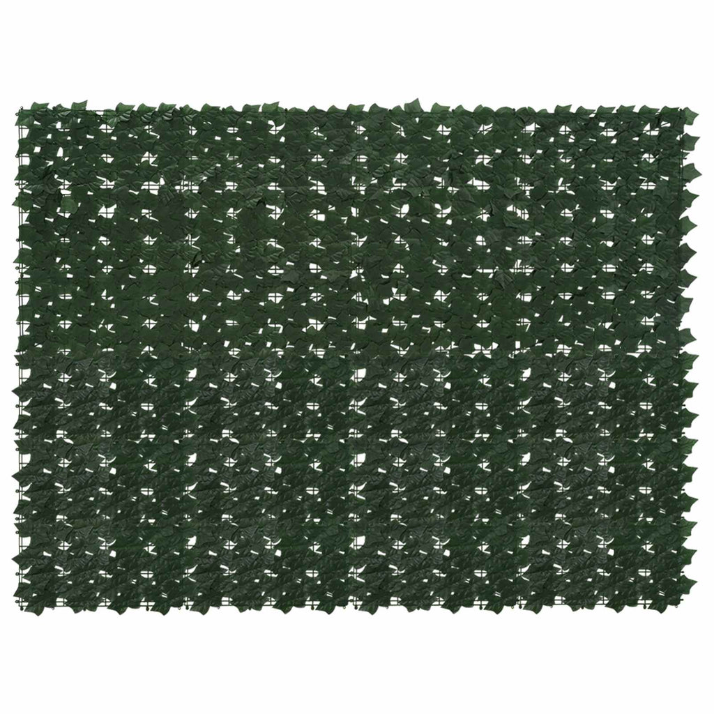 vidaXL Parawan balkonowy z liśćmi Ciemnozielony 200 x 150 cm