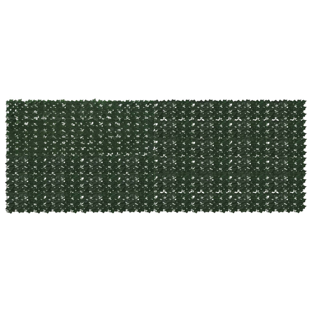 vidaXL Parawan balkonowy z liśćmi Ciemnozielony 400 x 150 cm