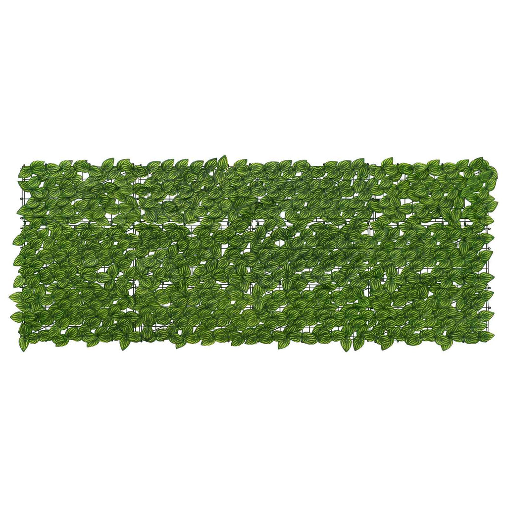 vidaXL Parawan balkonowy z liśćmi Zielony i Żółty 200 x 75 cm