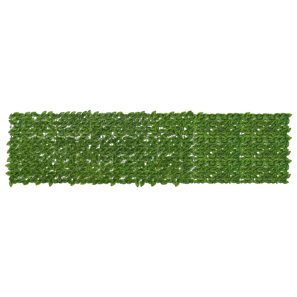 vidaXL Parawan balkonowy z liśćmi Zielony i Żółty 300 x 75 cm