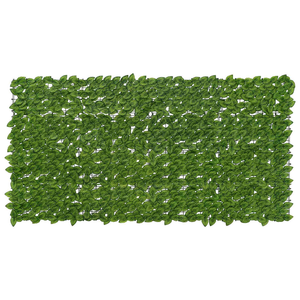 vidaXL Parawan balkonowy z liśćmi Zielony i Żółty 200 x 100 cm