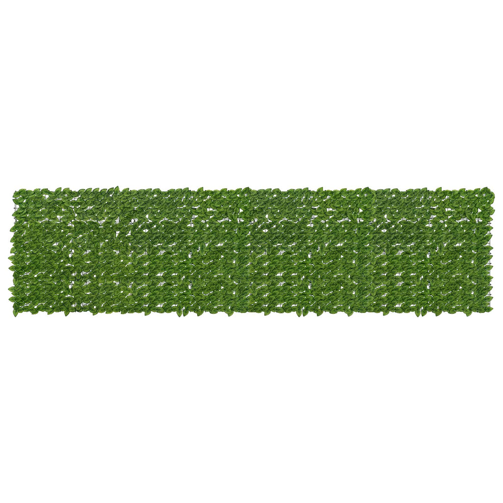 vidaXL Parawan balkonowy z liśćmi Zielony i Żółty 400 x 100 cm