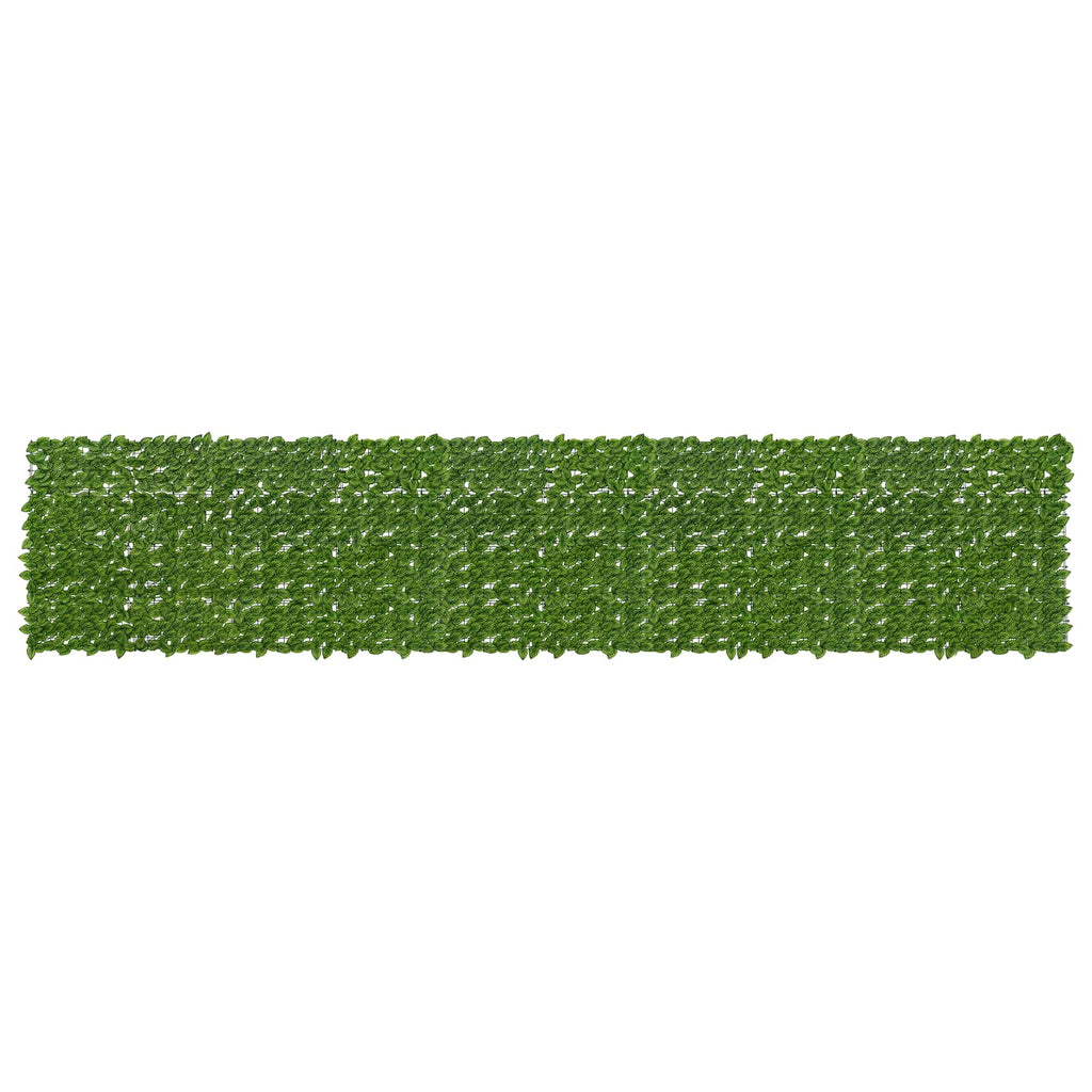 vidaXL Parawan balkonowy z liśćmi Zielony i Żółty 500 x 100 cm