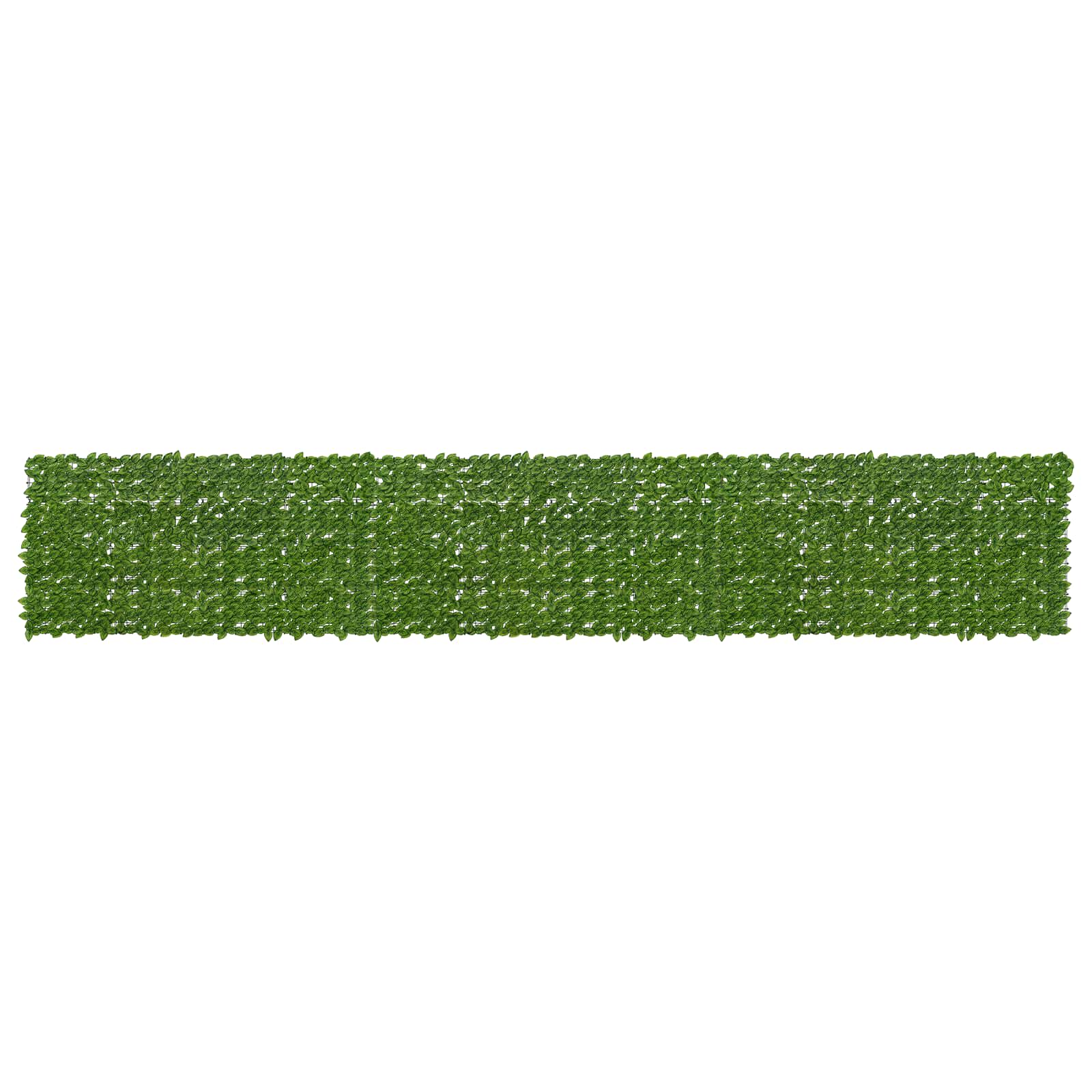 vidaXL Parawan balkonowy z liśćmi Zielony i Żółty 600 x 100 cm