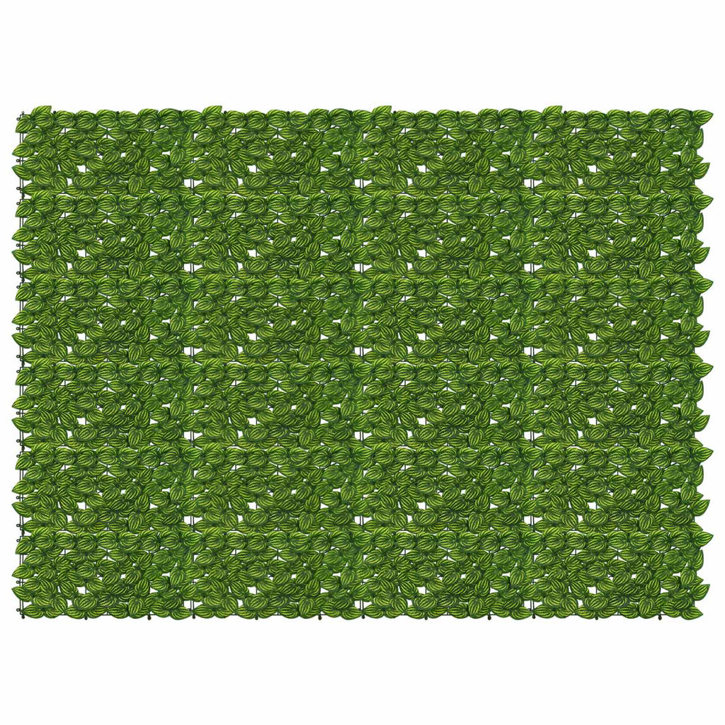 vidaXL Parawan balkonowy z liśćmi Zielony i Żółty 200 x 150 cm