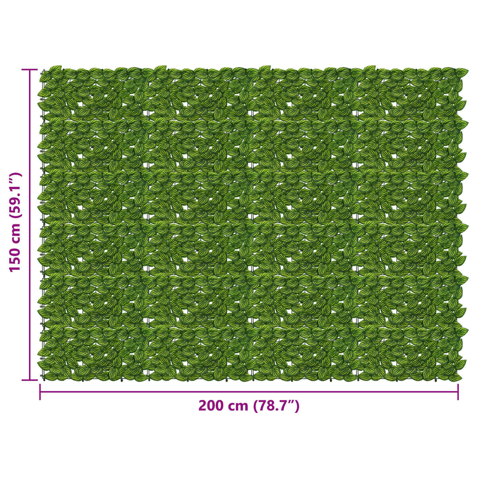 vidaXL Parawan balkonowy z liśćmi Zielony i Żółty 200 x 150 cm