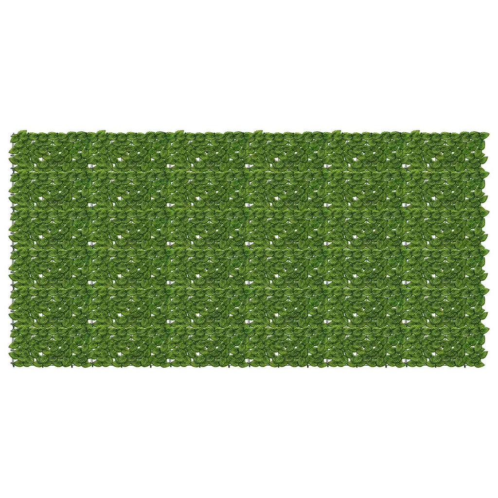 vidaXL Parawan balkonowy z liśćmi Zielony i Żółty 300 x 150 cm