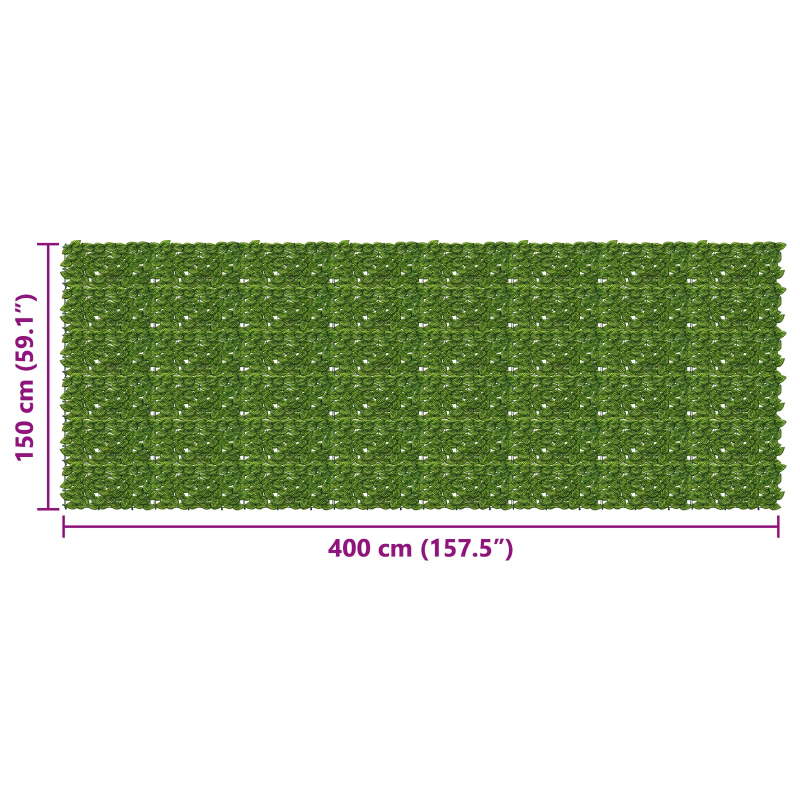 vidaXL Parawan balkonowy z liśćmi Zielony i Żółty 400 x 150 cm