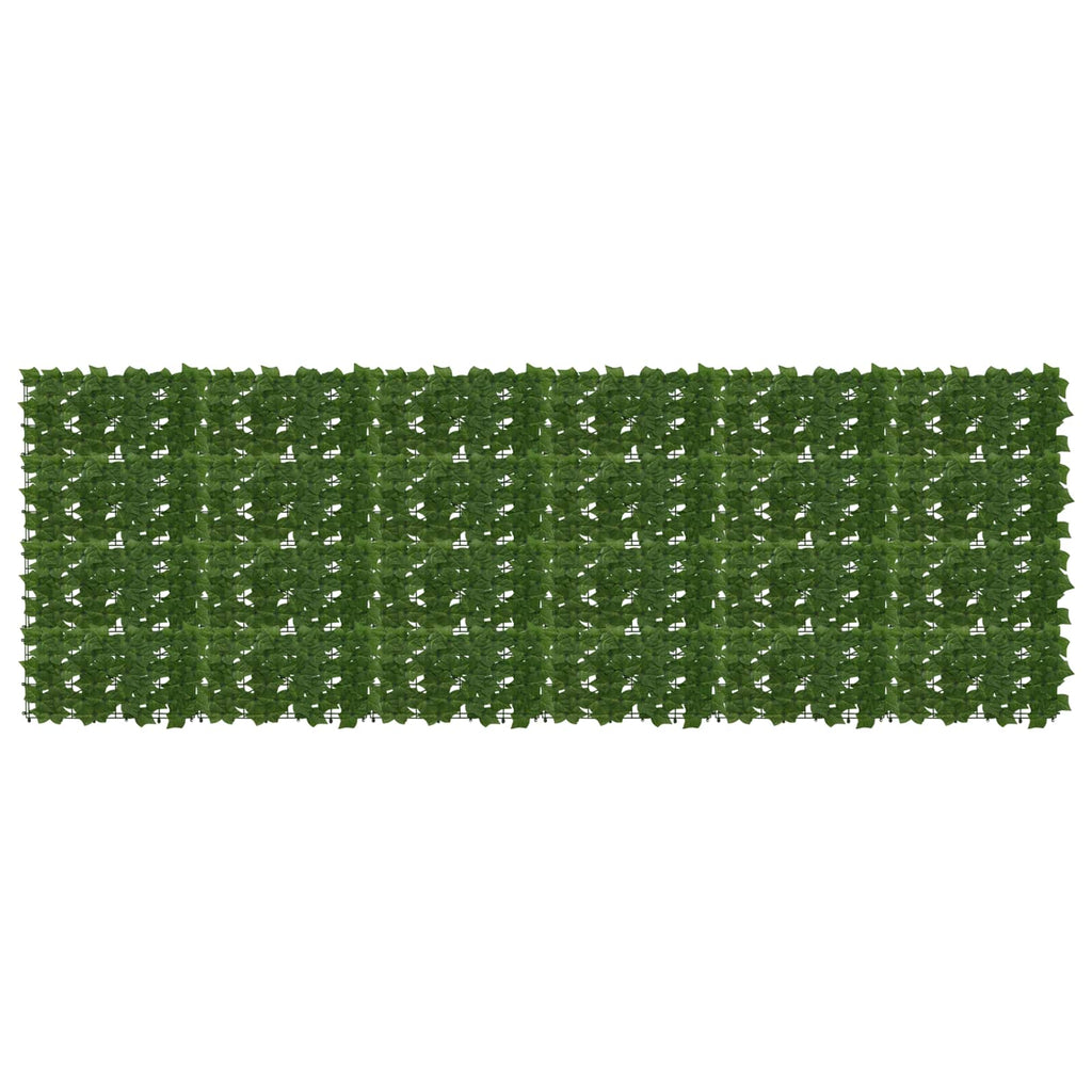 vidaXL Parawan balkonowy z liśćmi zielony 300 x 100 cm