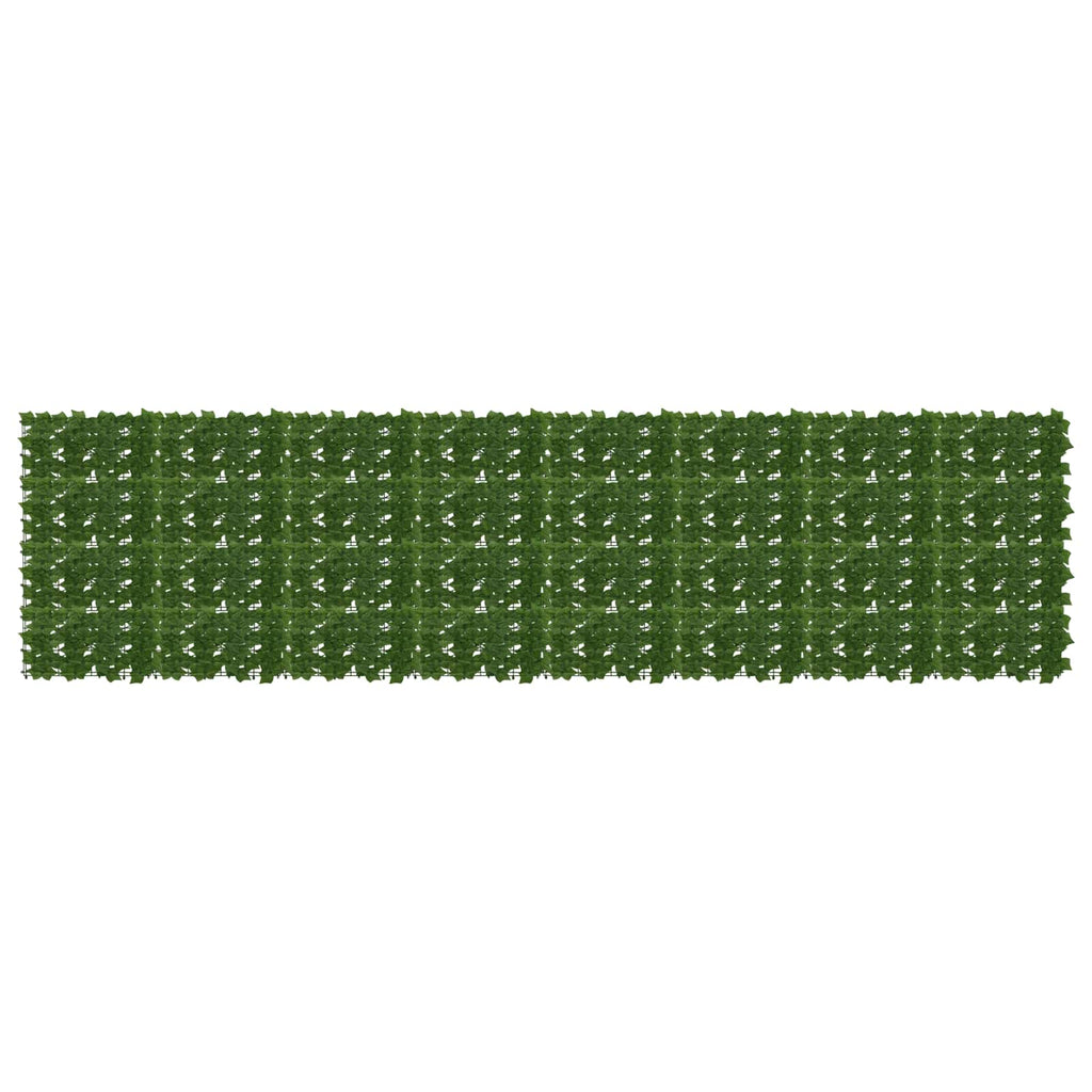 vidaXL Parawan balkonowy z liśćmi zielony 400 x 100 cm