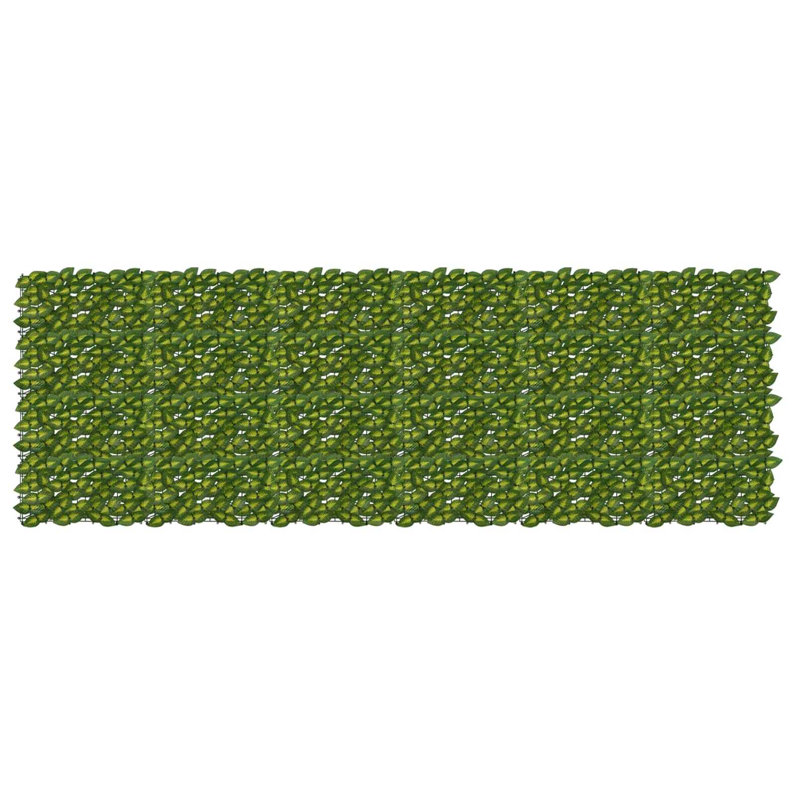 vidaXL Parawan balkonowy z liśćmi Zielony i Żółty 300 x 100 cm