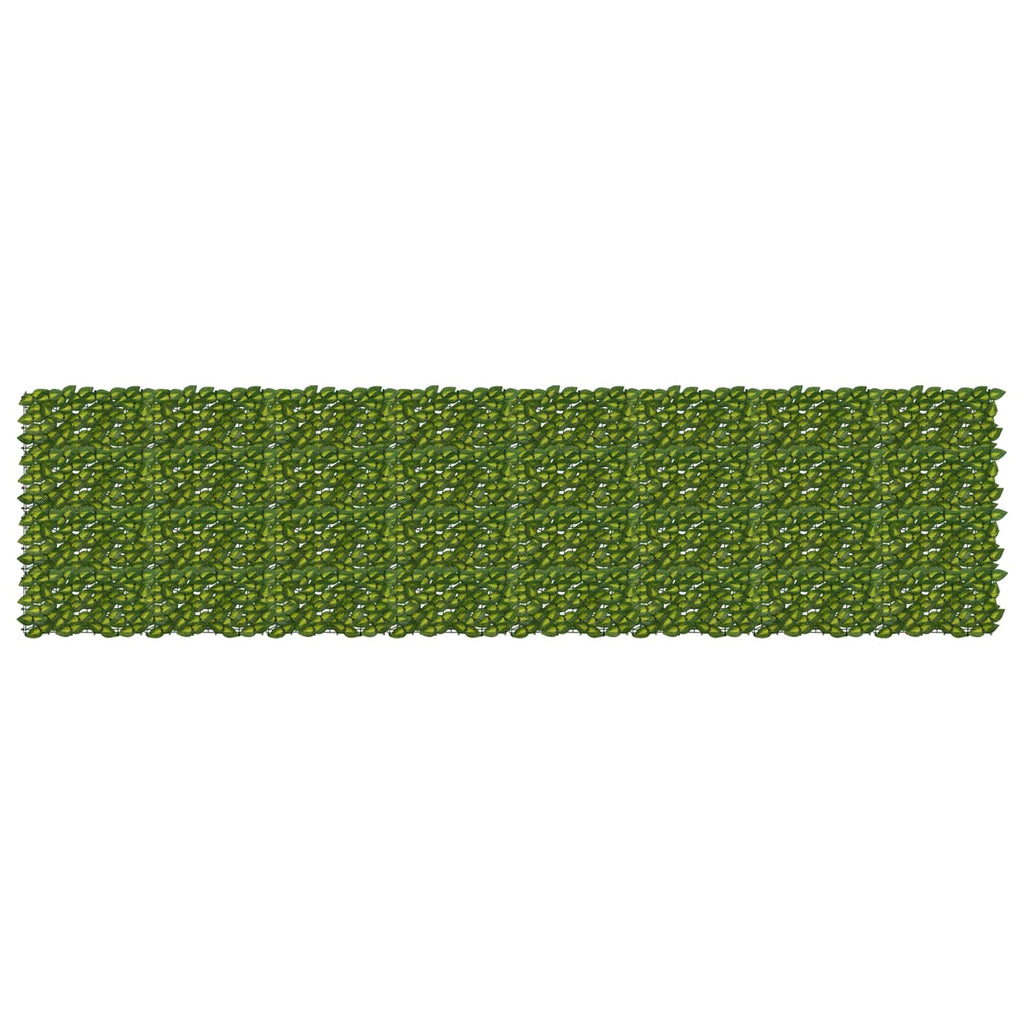 vidaXL Parawan balkonowy z liśćmi Zielony i Żółty 400 x 100 cm