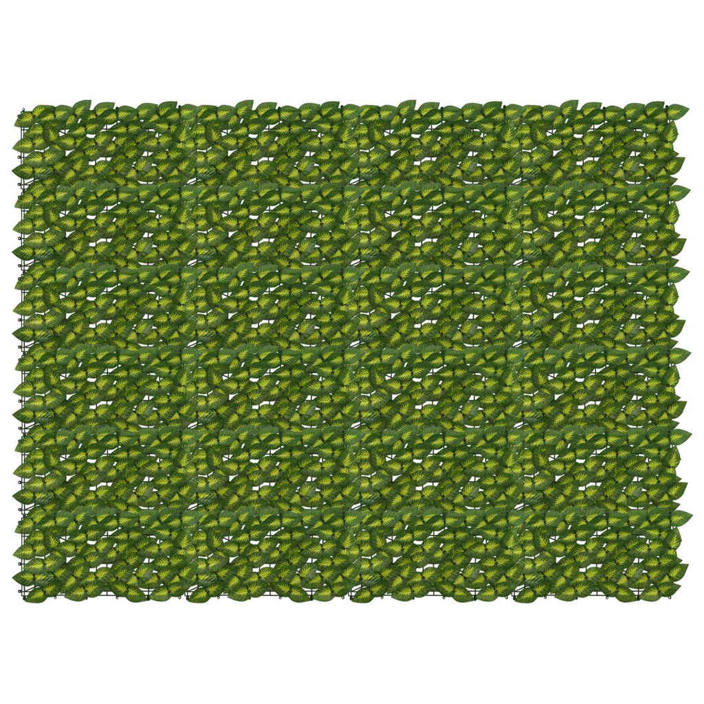 vidaXL Parawan balkonowy z liśćmi Zielony i Żółty 200 x 150 cm