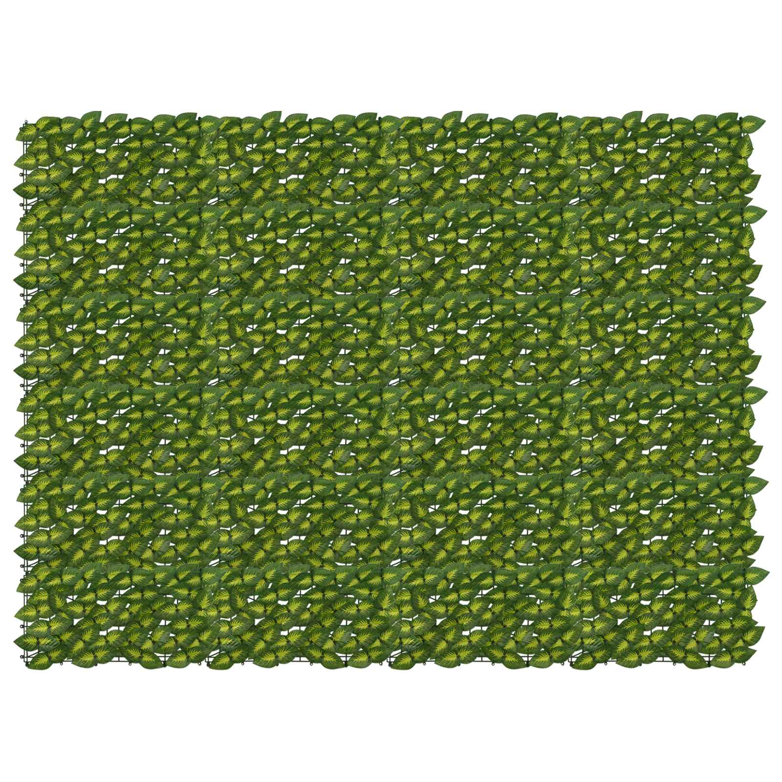 vidaXL Parawan balkonowy z liśćmi Zielony i Żółty 200 x 150 cm