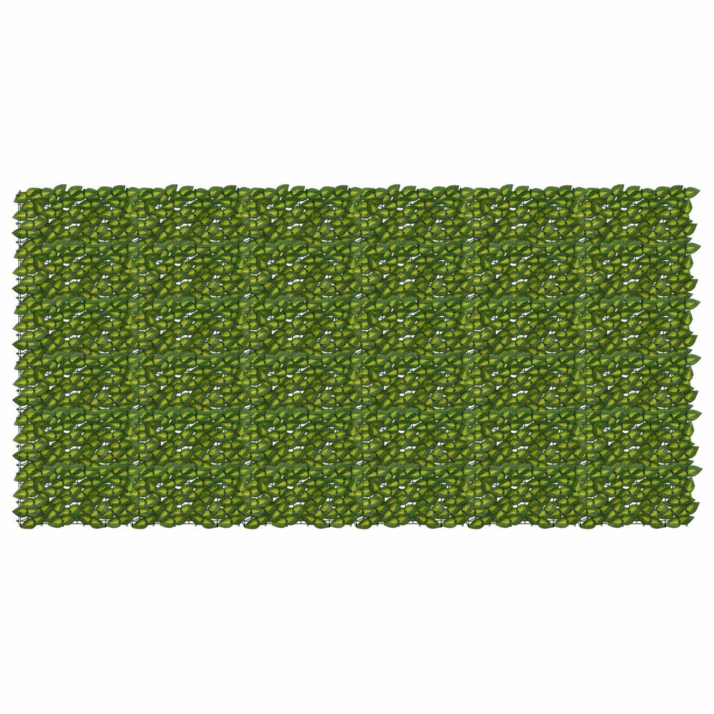 vidaXL Parawan balkonowy z liśćmi Zielony i Żółty 300 x 150 cm