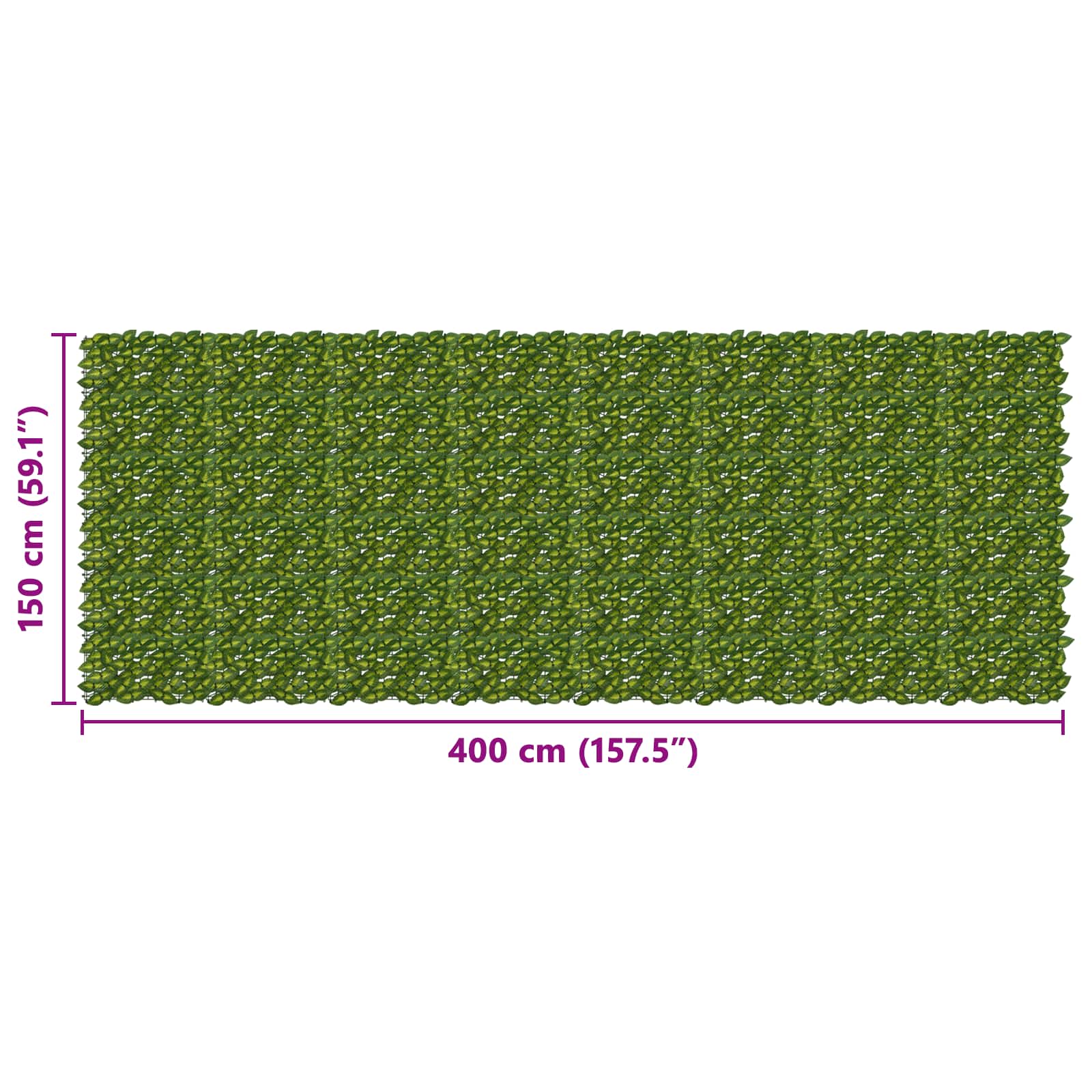 vidaXL Parawan balkonowy z liśćmi Zielony i Żółty 400 x 150 cm