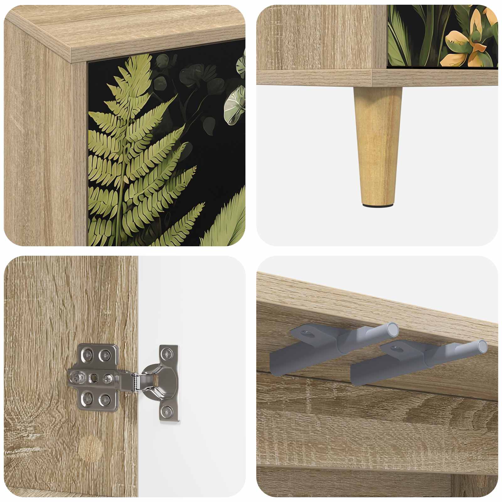 vidaXL Bufet RHENEN Sonoma 69 x 33 x 75 cm Drewno inżynieryjne