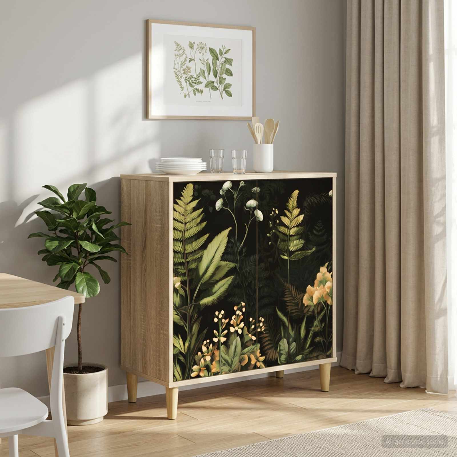 vidaXL Bufet RHENEN Sonoma 69 x 33 x 75 cm Drewno inżynieryjne