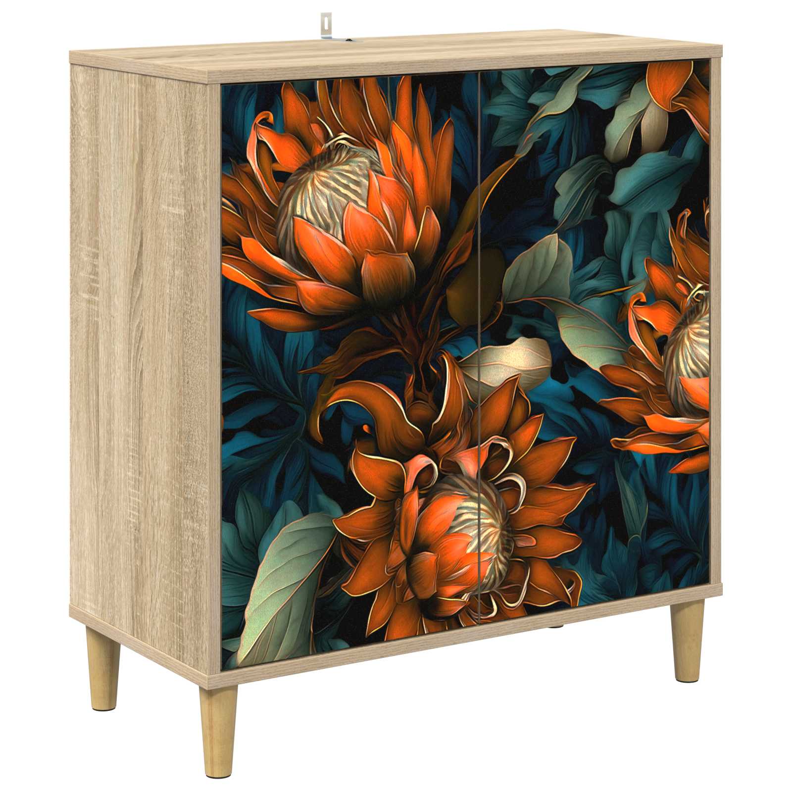 vidaXL Bufet LOCHEM Sonoma 69 x 33 x 75 cm Drewno inżynieryjne