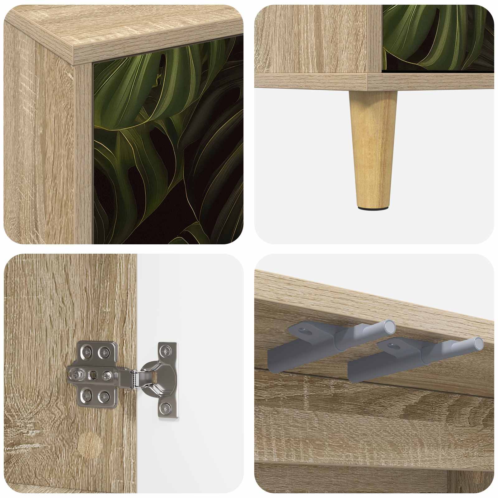 vidaXL Bufet ELBURG Sonoma 69 x 33 x 75 cm Drewno inżynieryjne