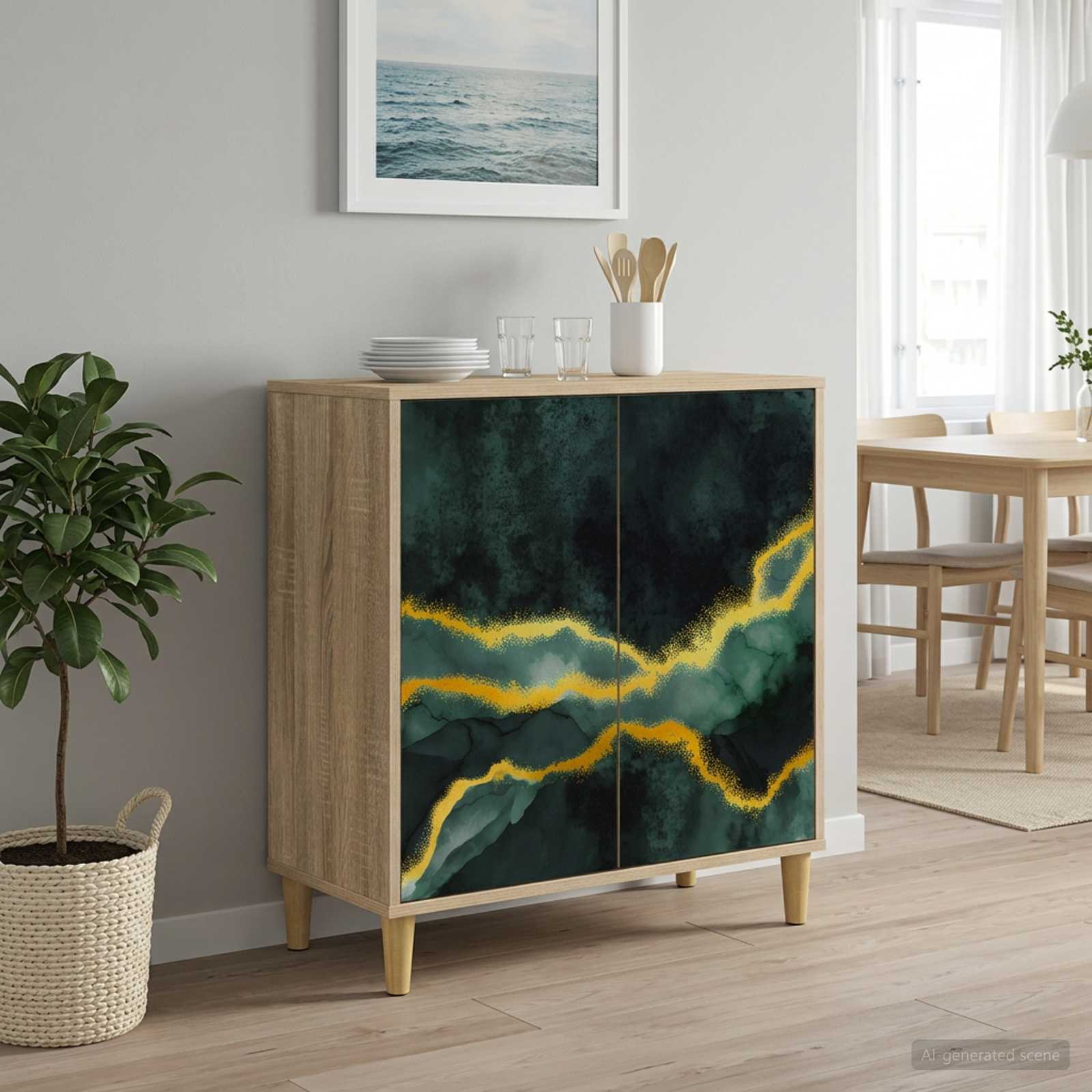 vidaXL Bufet WIJHE Sonoma 69 x 33 x 75 cm Drewno inżynieryjne