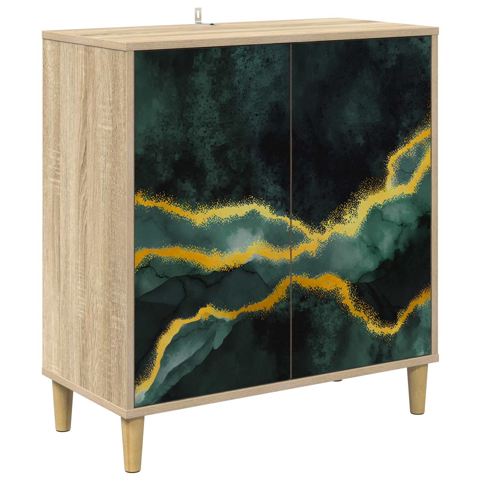 vidaXL Bufet WIJHE Sonoma 69 x 33 x 75 cm Drewno inżynieryjne