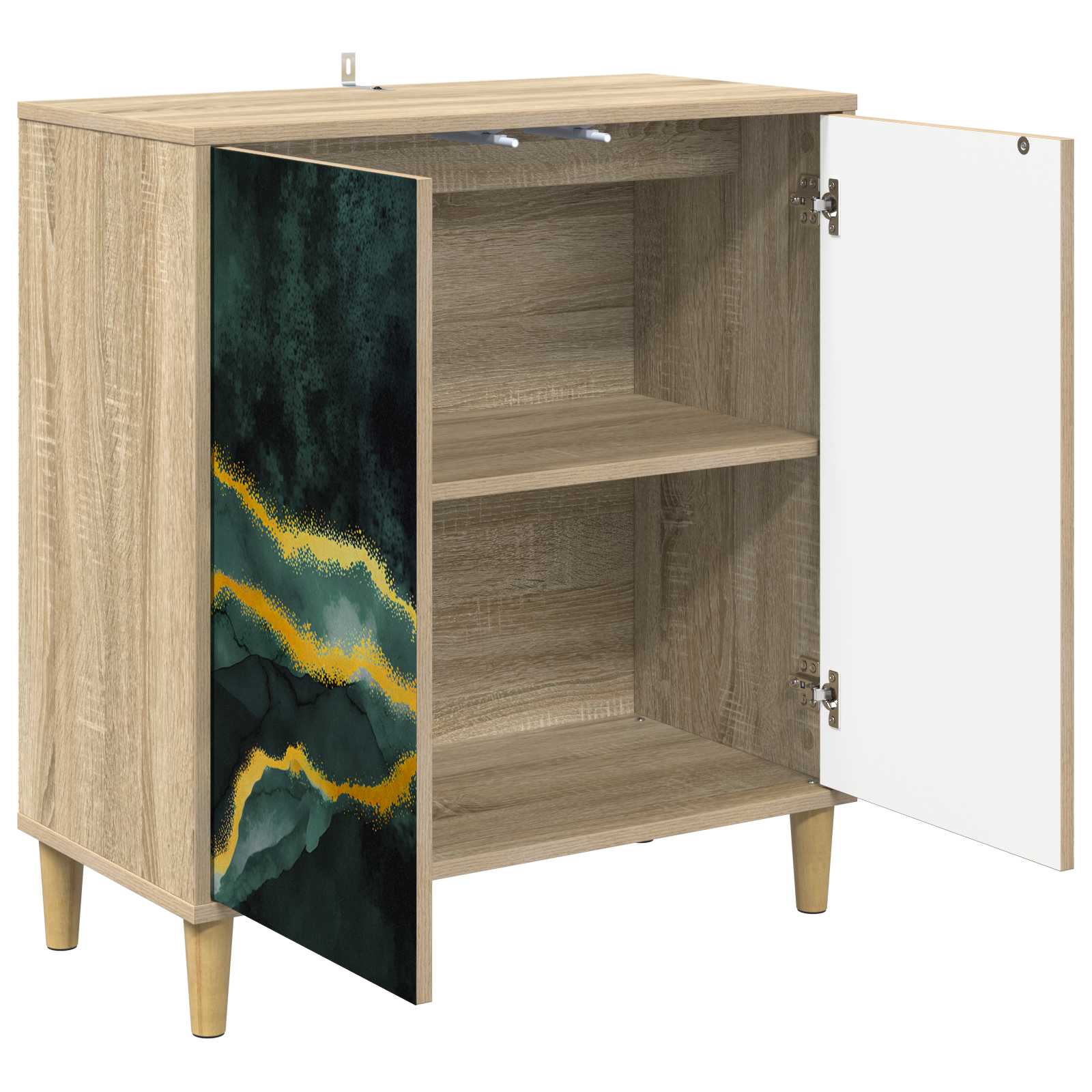 vidaXL Bufet WIJHE Sonoma 69 x 33 x 75 cm Drewno inżynieryjne
