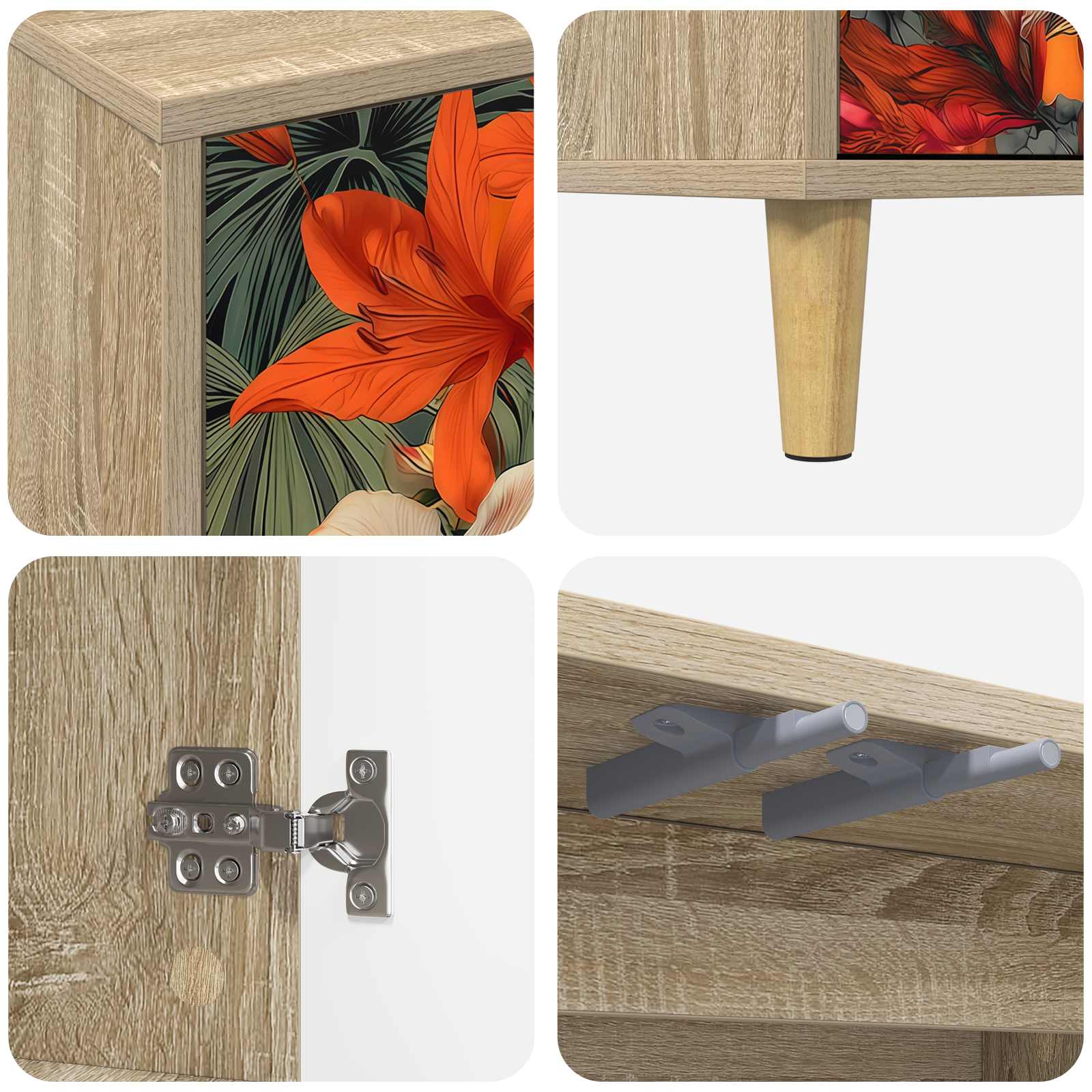 vidaXL Bufet GENNEP Sonoma 69 x 33 x 75 cm Drewno inżynieryjne