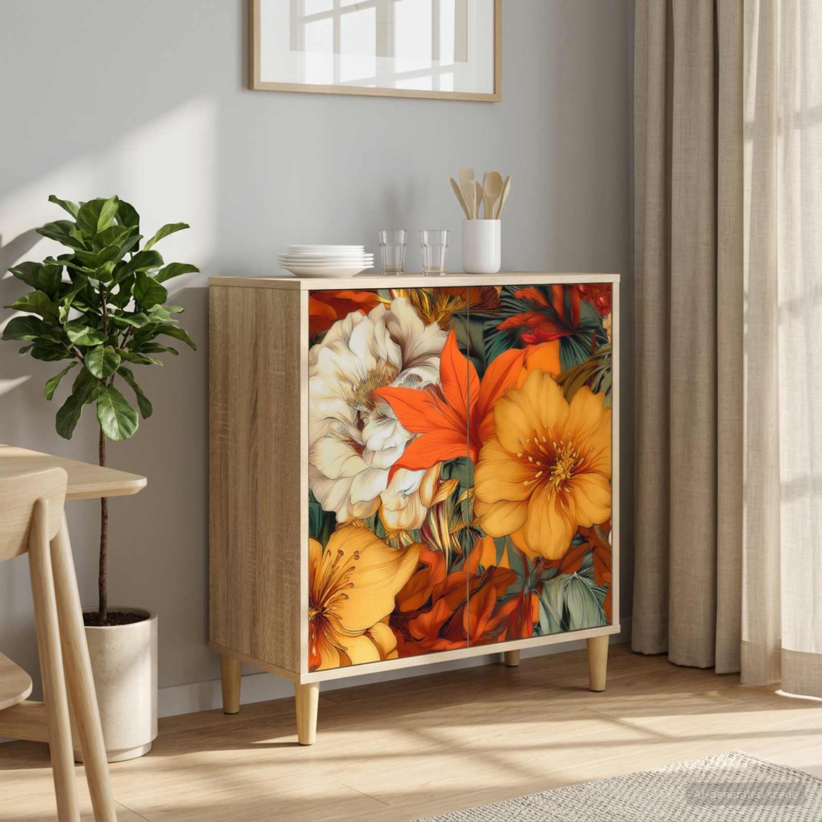 vidaXL Bufet GENNEP Sonoma 69 x 33 x 75 cm Drewno inżynieryjne