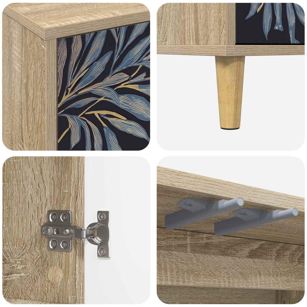 vidaXL Bufet DOKKUM Sonoma 69 x 33 x 75 cm Drewno inżynieryjne