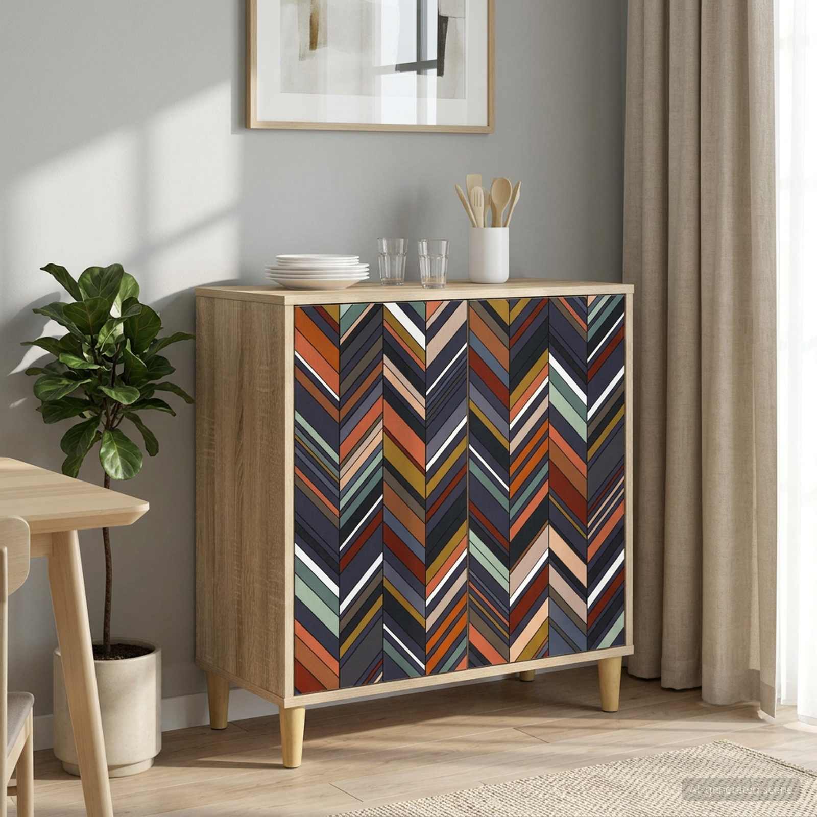 vidaXL Bufet OMMEN Sonoma 69 x 33 x 75 cm Drewno inżynieryjne