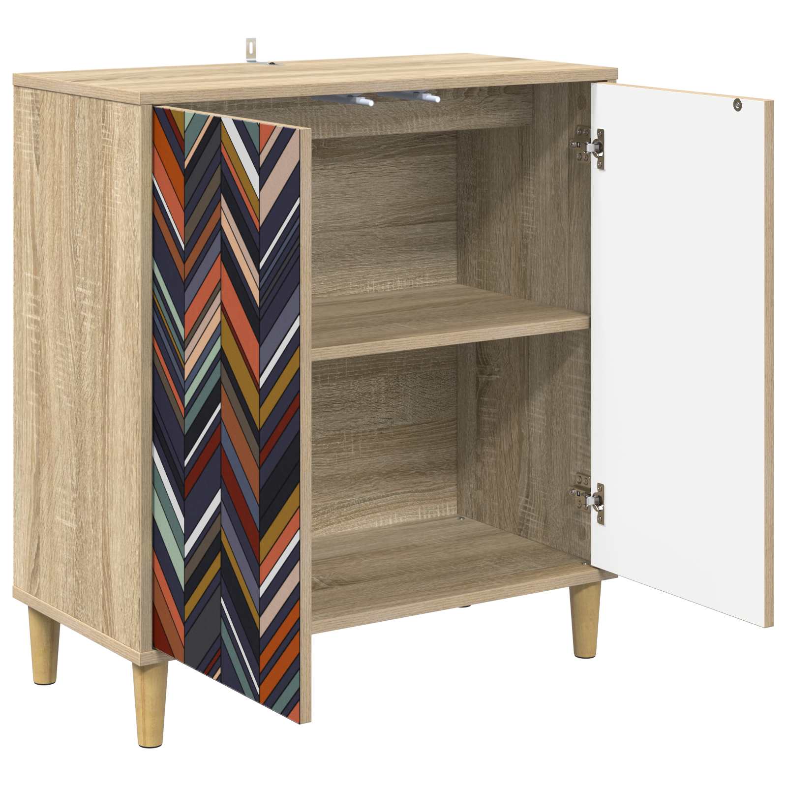 vidaXL Bufet OMMEN Sonoma 69 x 33 x 75 cm Drewno inżynieryjne