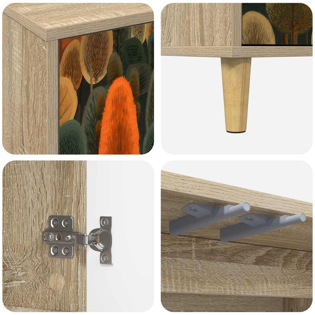 vidaXL Bufet ZAANDAM Sonoma 69 x 33 x 75 cm Drewno inżynieryjne