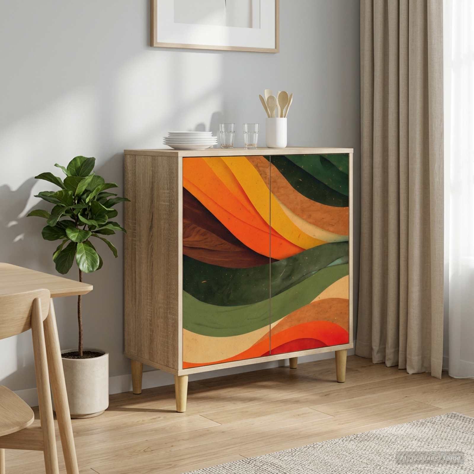 vidaXL Bufet BONN Sonoma 69 x 33 x 75 cm Drewno inżynieryjne