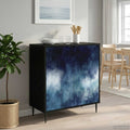 vidaXL Bufet RAALTE Czarny dąb 69 x 33 x 76 cm Drewno inżynieryjne