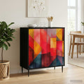 vidaXL Bufet HEESCH Czarny dąb 69 x 33 x 76 cm Drewno inżynieryjne