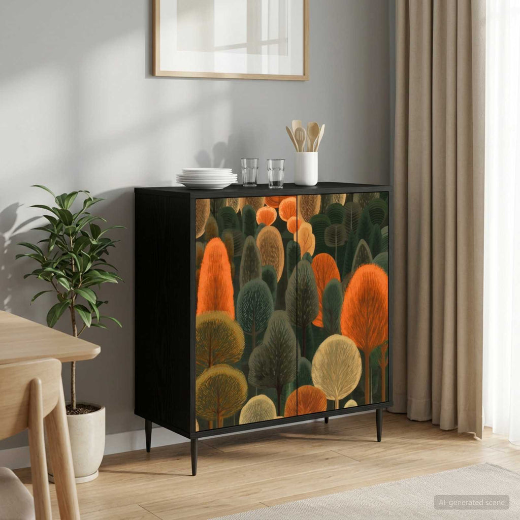 vidaXL Bufet ZAANDAM Czarny dąb 69 x 33 x 76 cm Drewno inżynieryjne