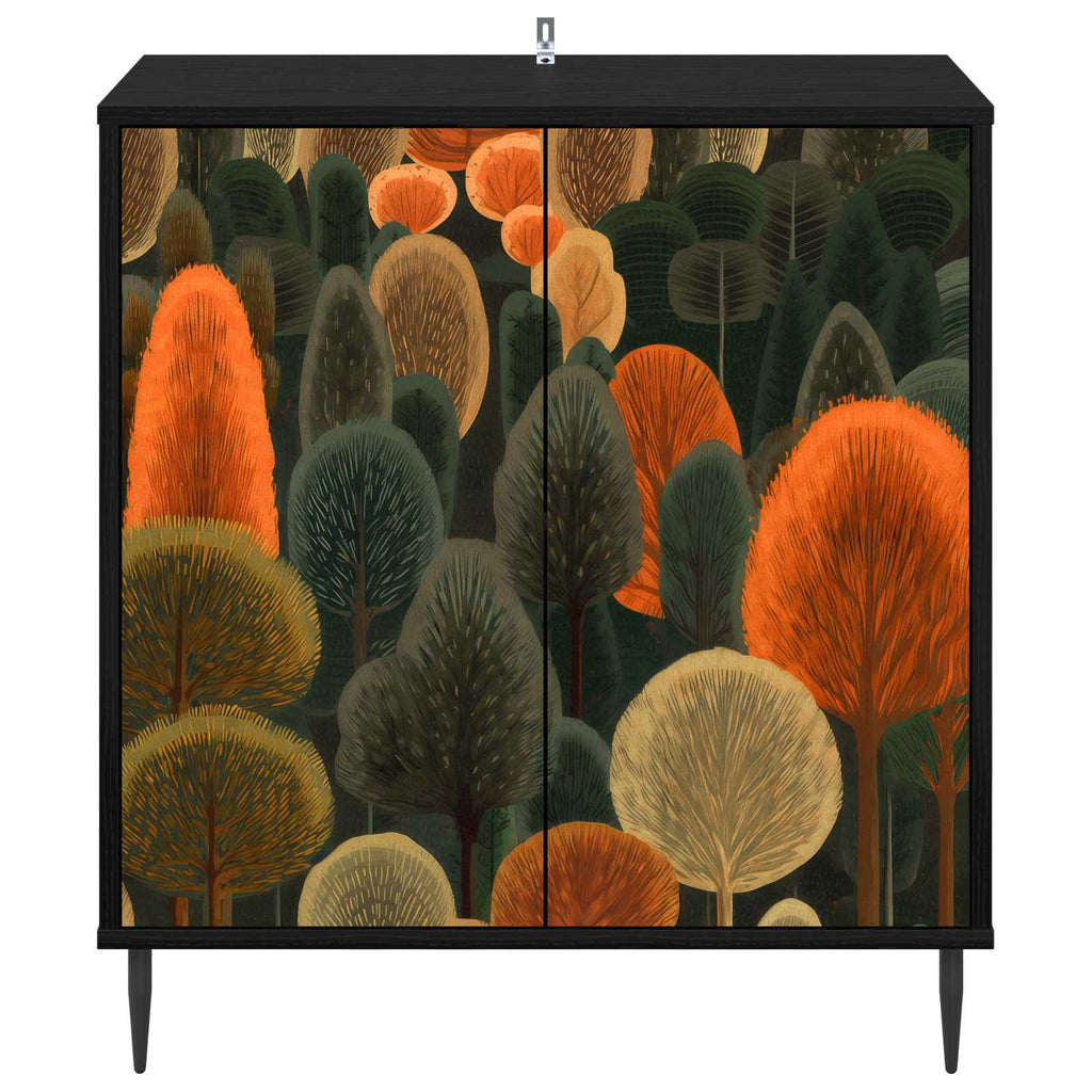 vidaXL Bufet ZAANDAM Czarny dąb 69 x 33 x 76 cm Drewno inżynieryjne