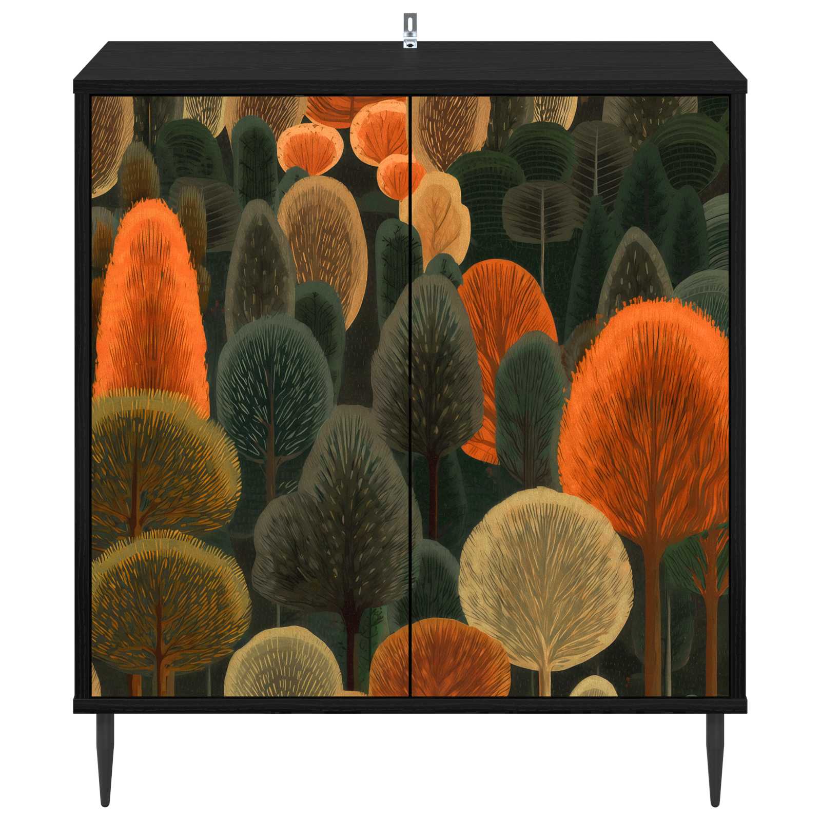 vidaXL Bufet ZAANDAM Czarny dąb 69 x 33 x 76 cm Drewno inżynieryjne
