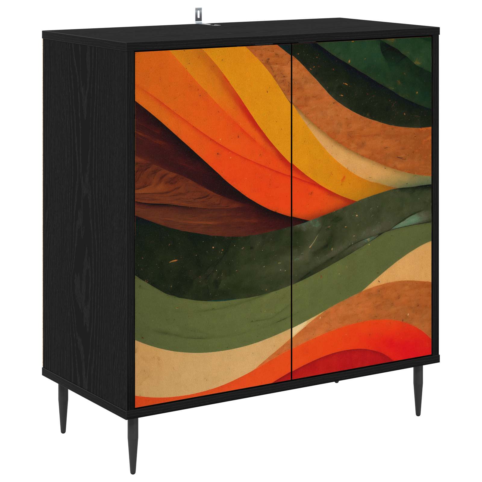 vidaXL Bufet BONN Czarny dąb 69 x 33 x 76 cm Drewno inżynieryjne