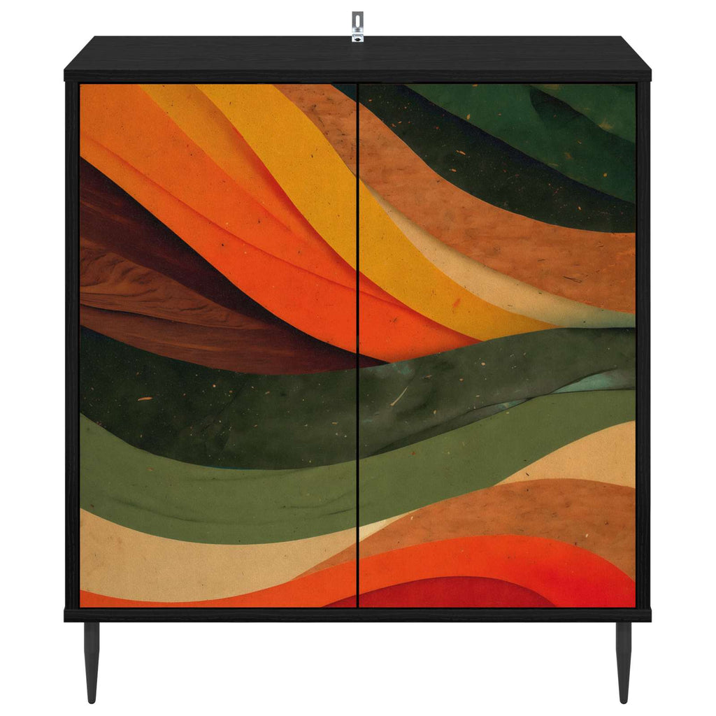 vidaXL Bufet BONN Czarny dąb 69 x 33 x 76 cm Drewno inżynieryjne